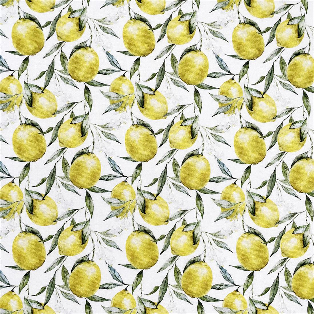 Lemon Lemons Printed Crafty Cottons Digitally 100% Fabric