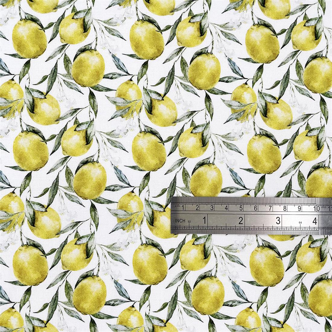 Lemon Lemons Printed Crafty Cottons Digitally 100% Fabric
