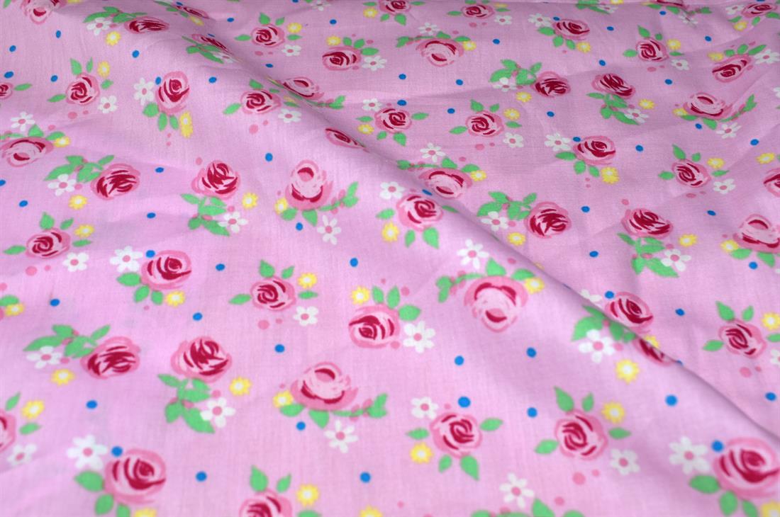 Pink Printed 100% Cotton Fabric