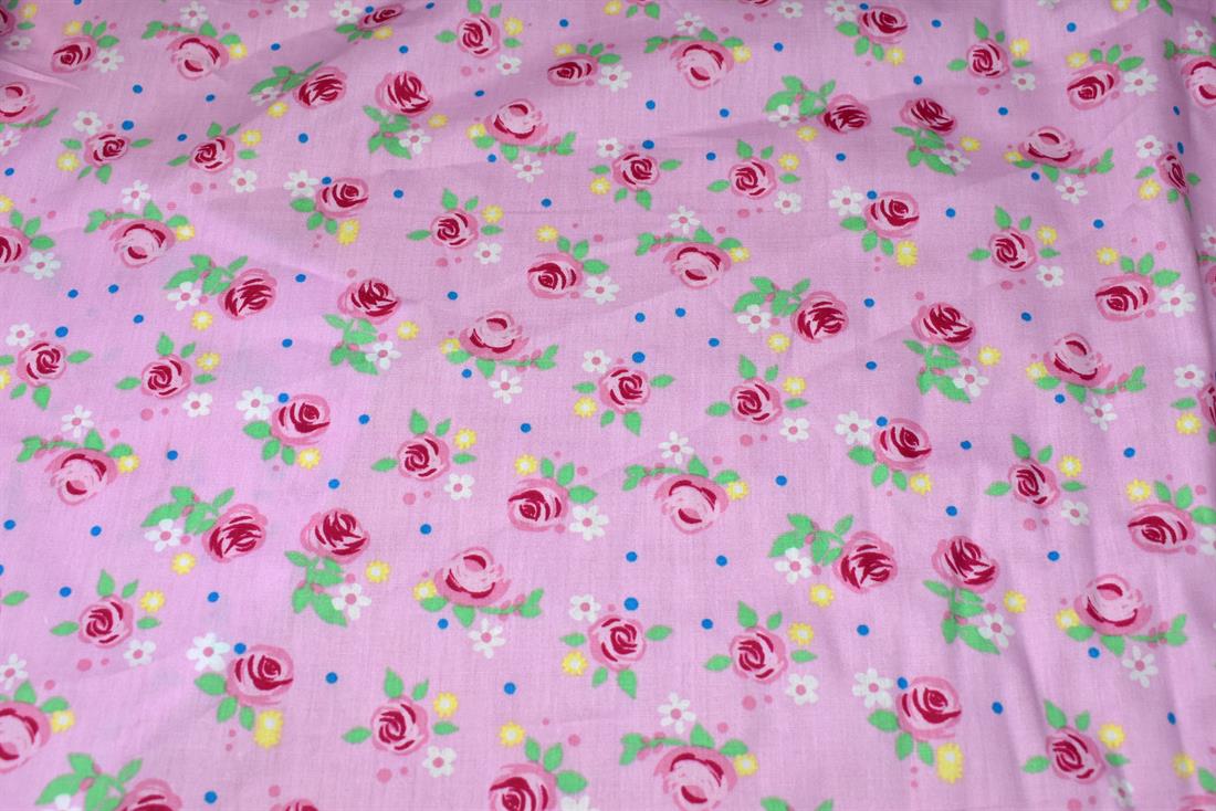 Pink Printed 100% Cotton Fabric