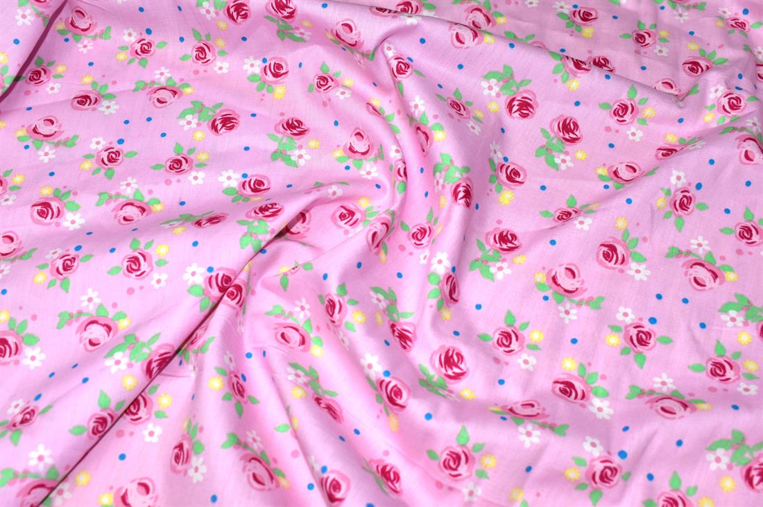 Pink Printed 100% Cotton Fabric