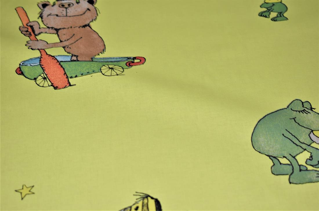 Yellow Printed Disney 100% Cotton Fabric
