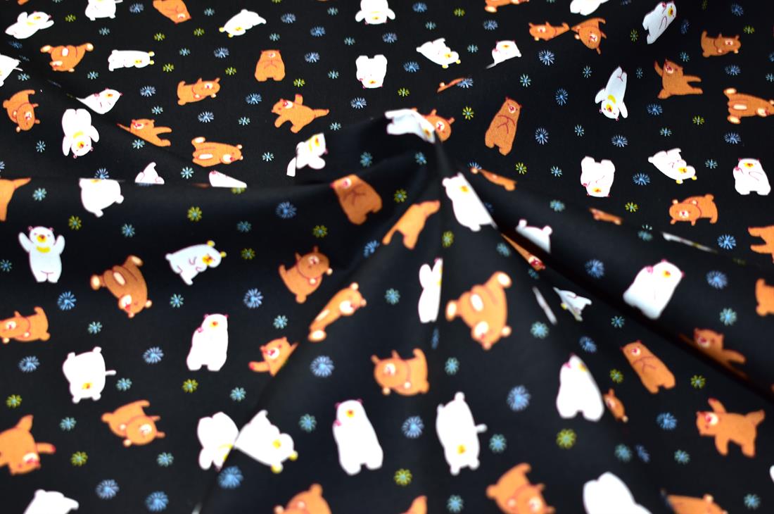 Teddy Bear Printed 100% Cotton Poplin