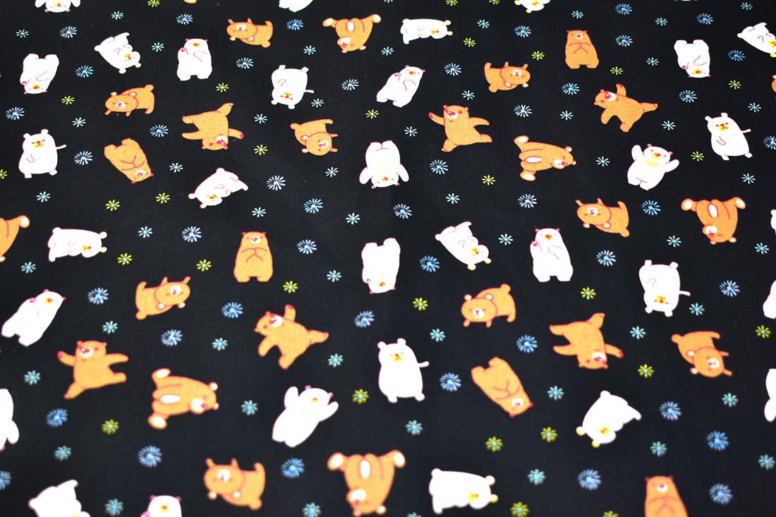 Teddy Bear Printed 100% Cotton Poplin