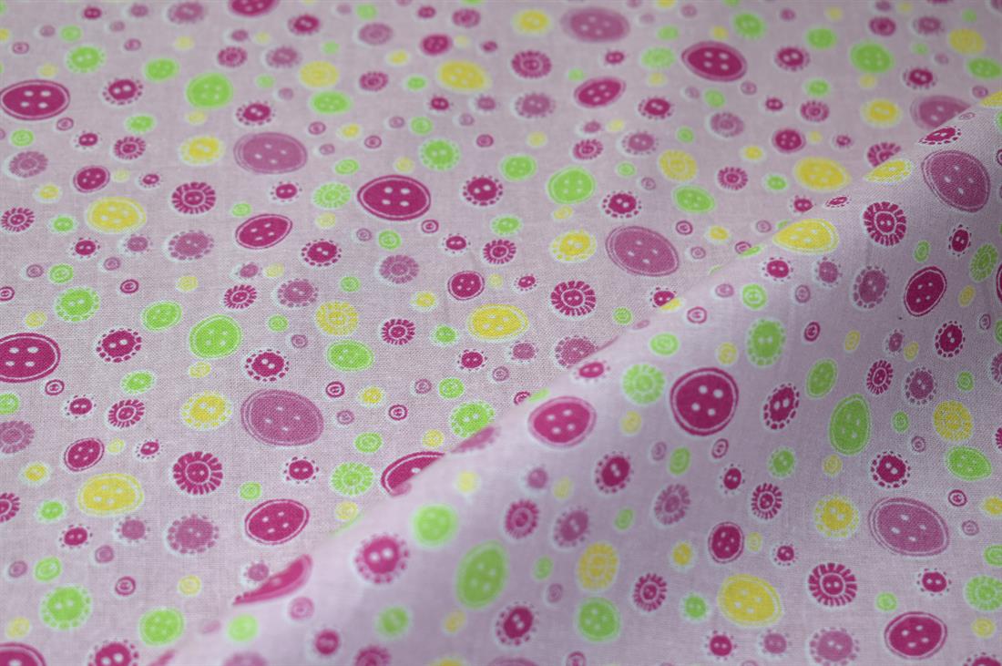 Pink Printed 100% Cotton Poplin