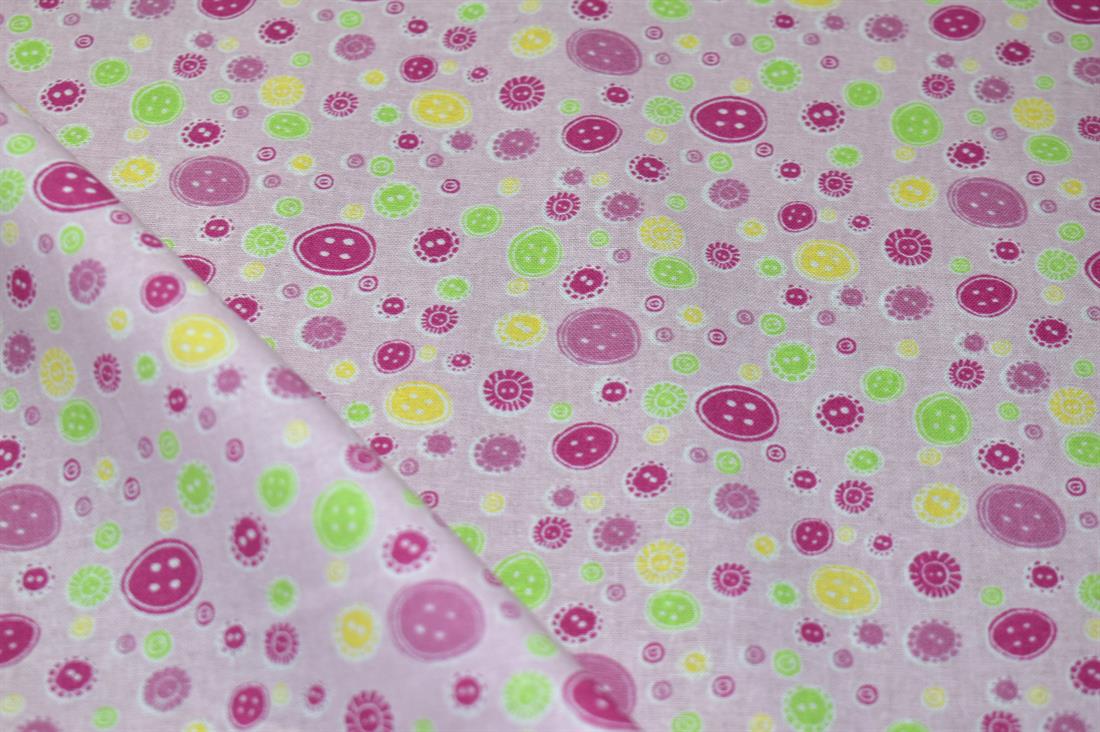 Pink Printed 100% Cotton Poplin