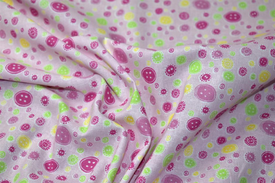 Pink Printed 100% Cotton Poplin