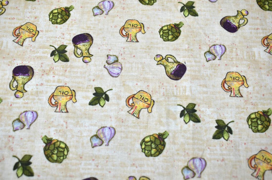Beige Printed 100% Cotton Poplin