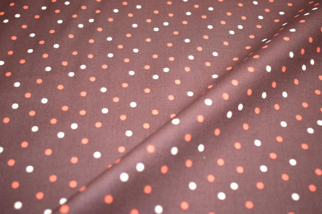 Brown Spots Printed 100% Cotton Fabric