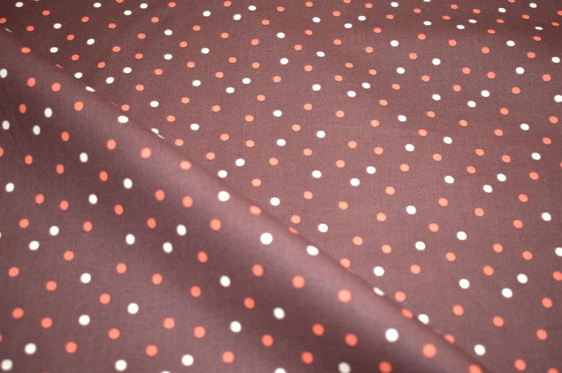 Brown Spots Printed 100% Cotton Fabric