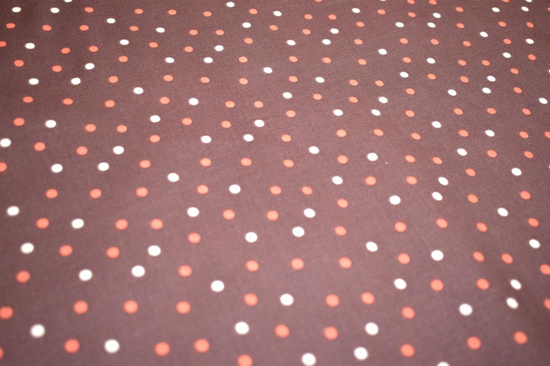 Brown Spots Printed 100% Cotton Fabric