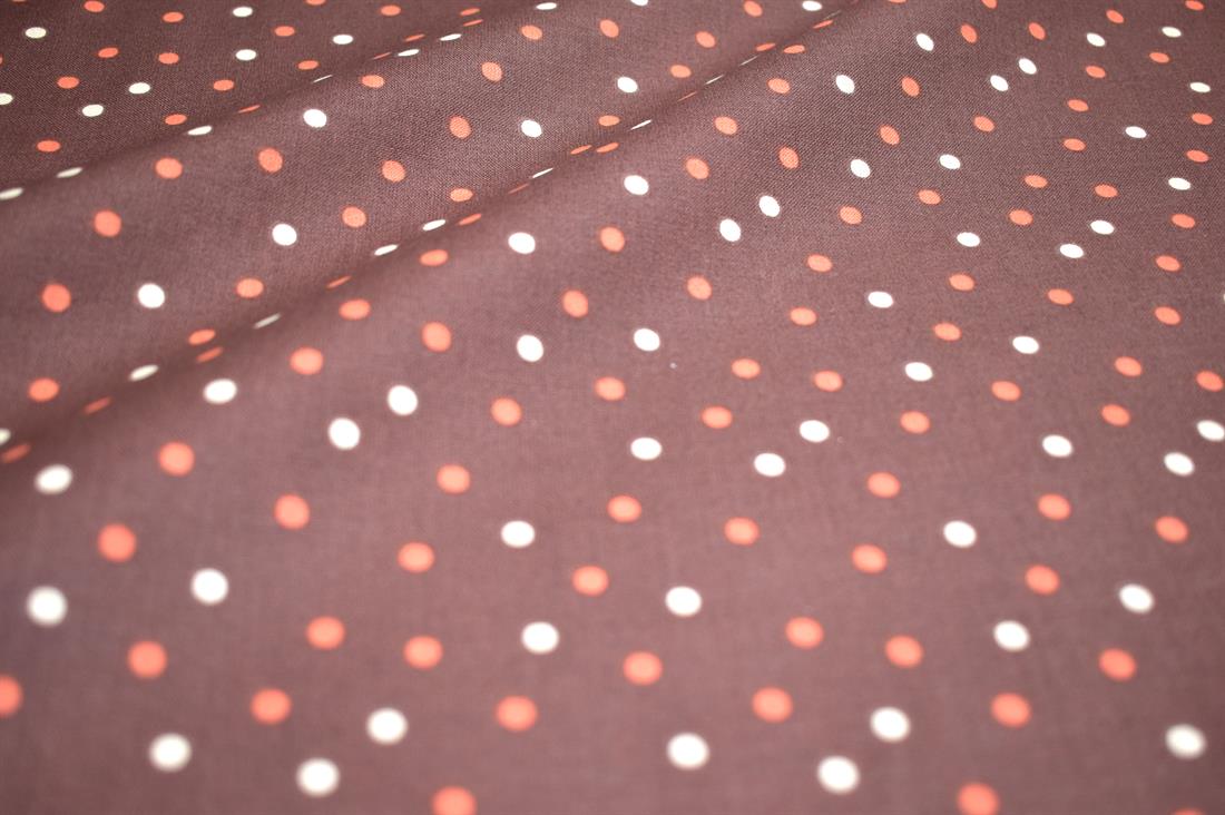 Brown Spots Printed 100% Cotton Fabric