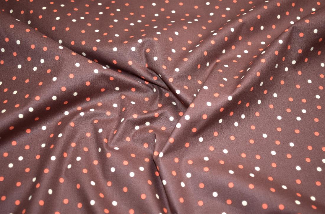 Brown Spots Printed 100% Cotton Fabric