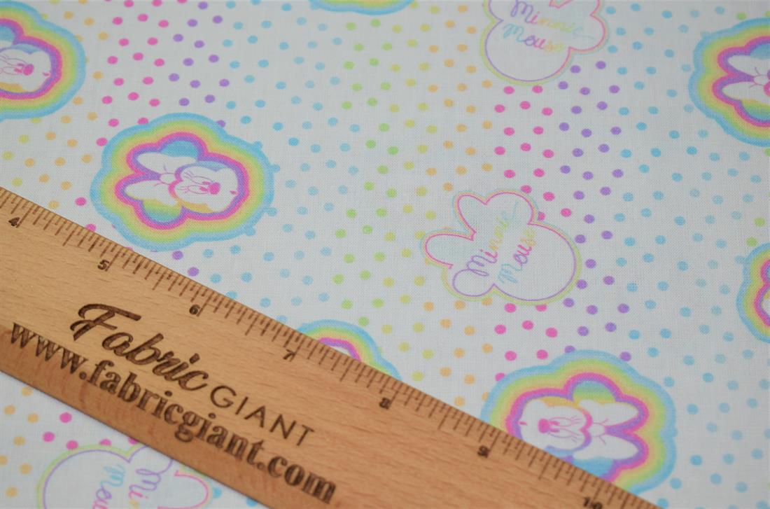 Mickey Mouse Little Johnny Disney Minnie Rainbow Spots 100% Cotton…