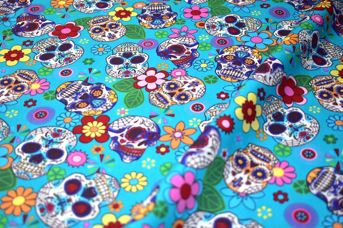 Skull Printed Crafty Cottons Poplin