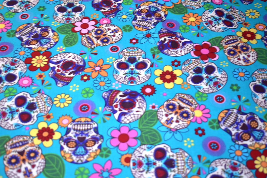Skull Printed Crafty Cottons Poplin