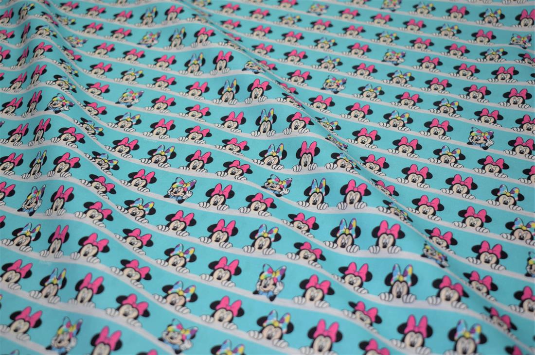 Turquoise Mickey Mouse Print Little Johnny Disney Minnie Play 100%…