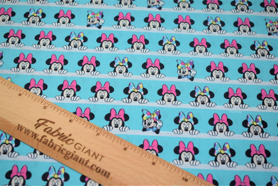 Turquoise Mickey Mouse Print Little Johnny Disney Minnie Play 100%…