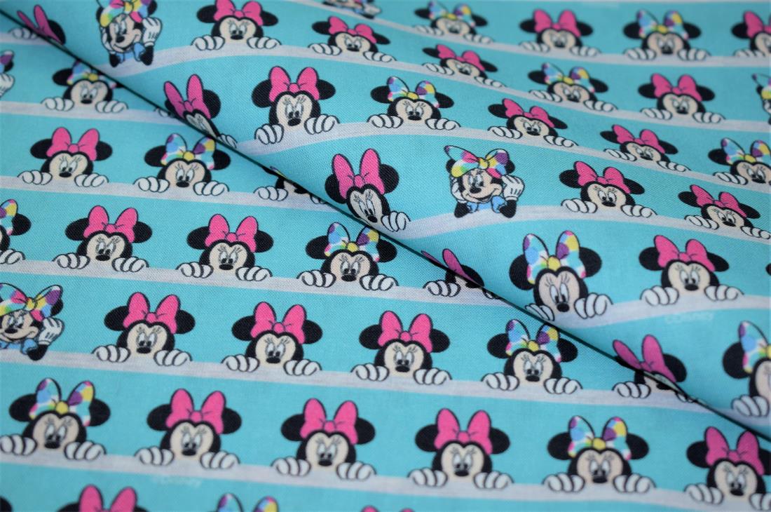 Turquoise Mickey Mouse Print Little Johnny Disney Minnie Play 100%…