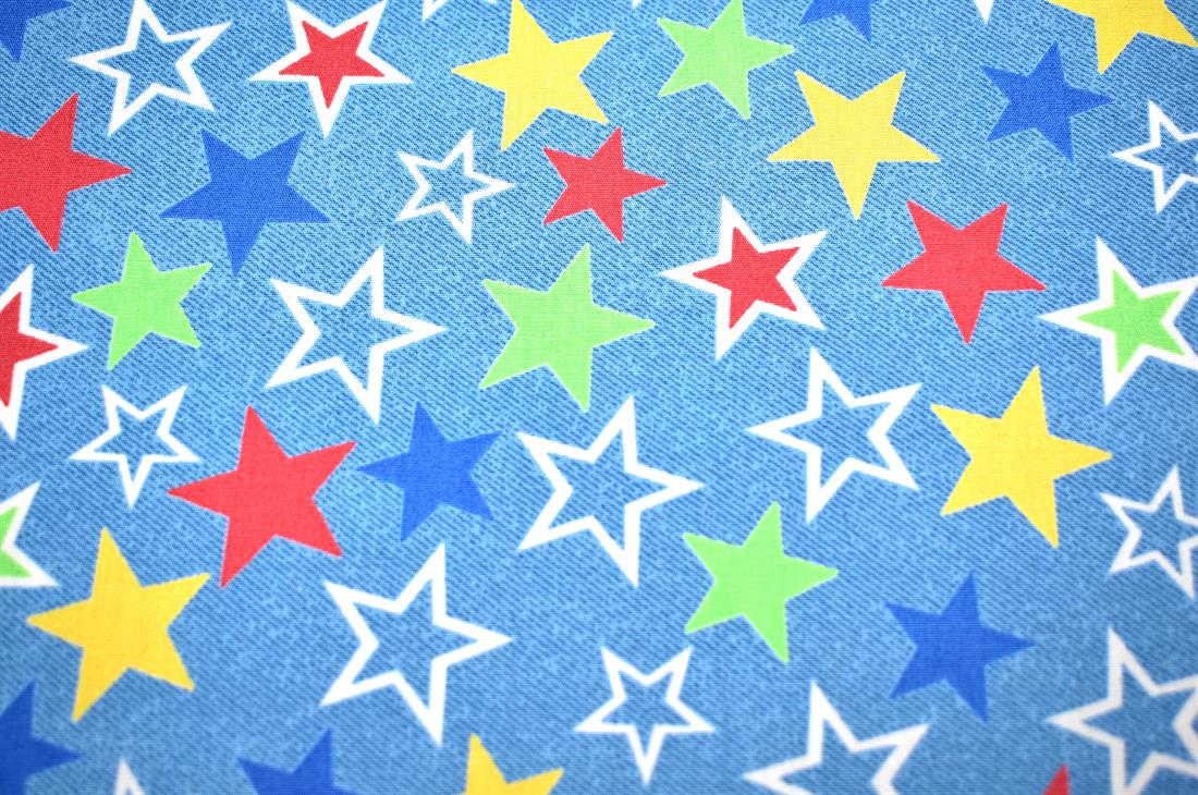 Blue Printed 100% Cotton Poplin Fabric