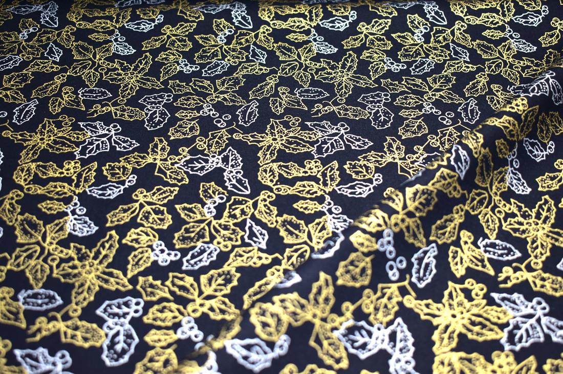 Black Printed 100% Cotton Fabric