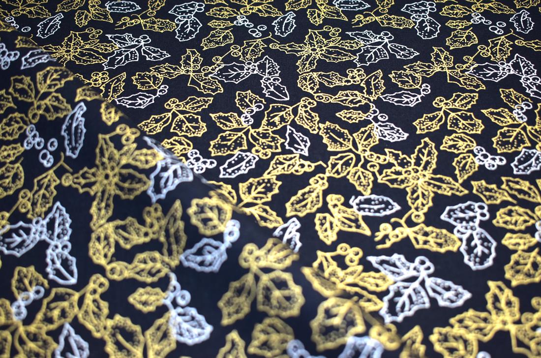 Black Printed 100% Cotton Fabric