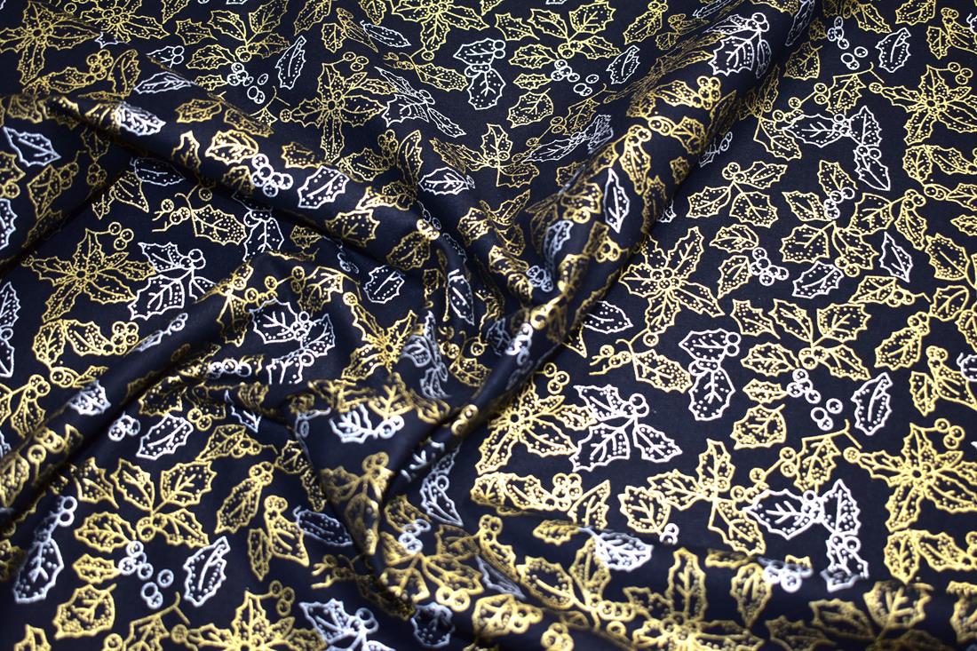 Black Printed 100% Cotton Fabric