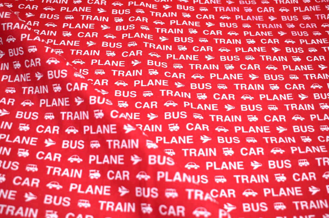 Red Printed 100% Cotton Poplin Fabric
