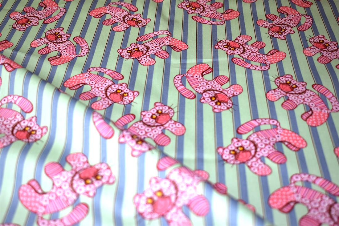 Mint Printed 100% Cotton Poplin Fabric
