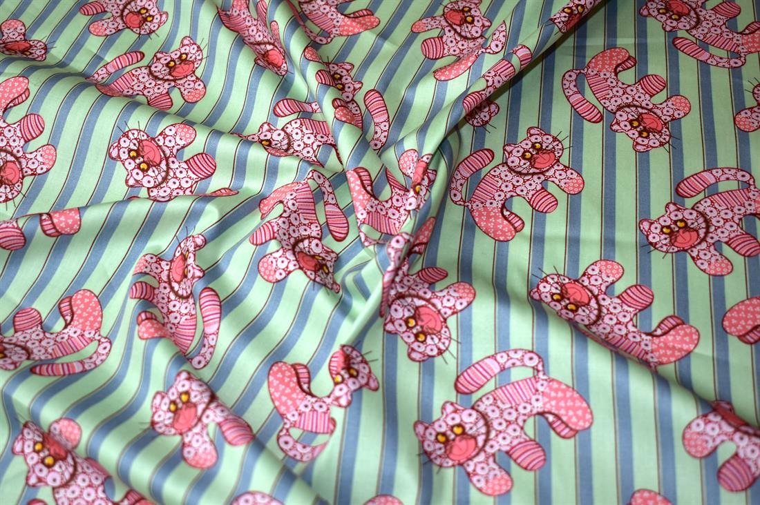 Mint Printed 100% Cotton Poplin Fabric