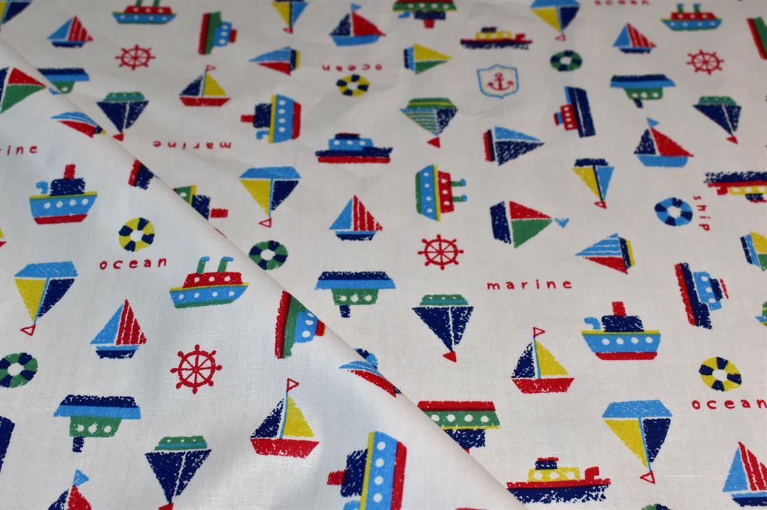 White Printed 100% Cotton Poplin Fabric