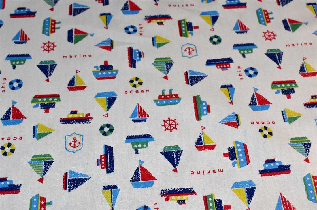 White Printed 100% Cotton Poplin Fabric