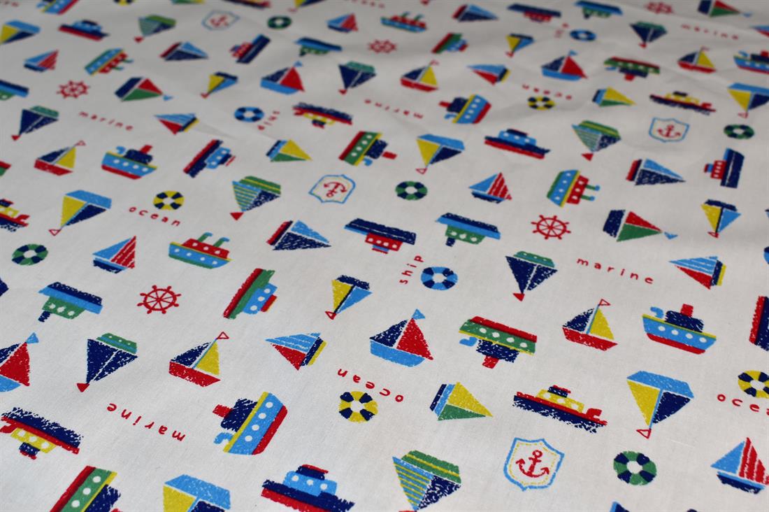 White Printed 100% Cotton Poplin Fabric