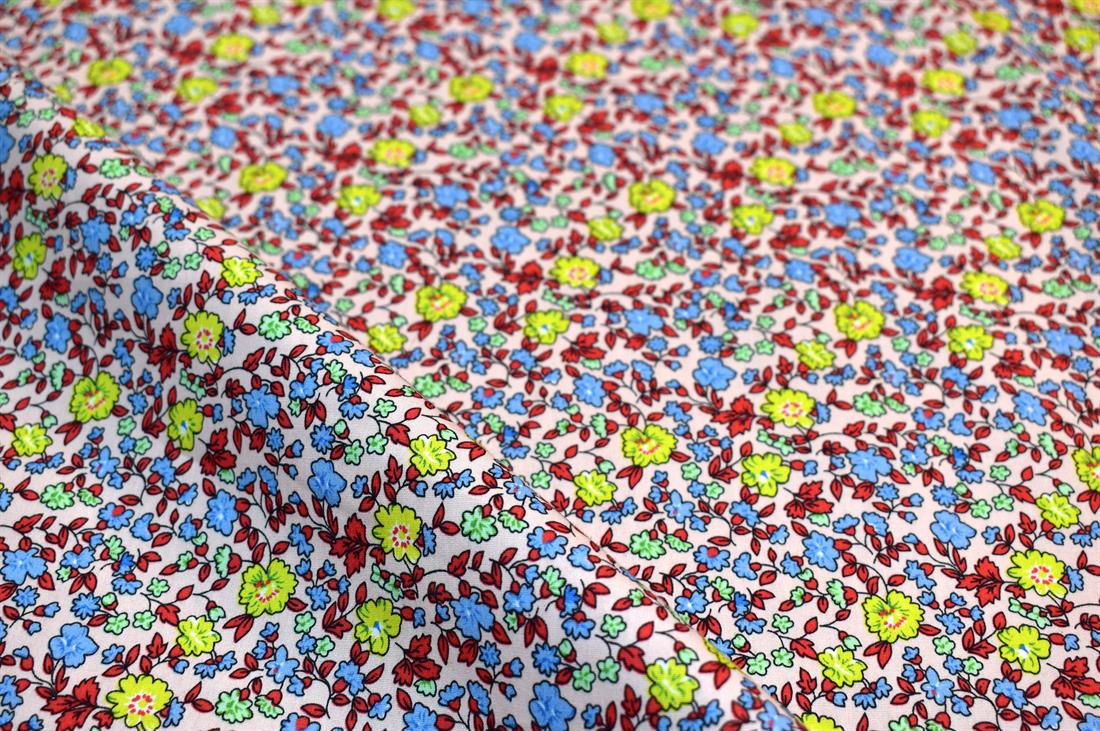 Printed Floral 100% Cotton Poplin Fabric