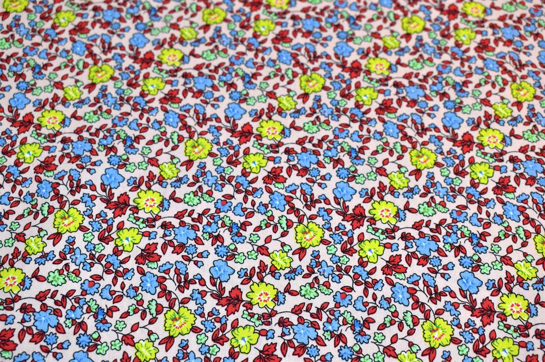 Printed Floral 100% Cotton Poplin Fabric