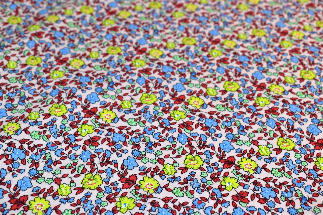 Printed Floral 100% Cotton Poplin Fabric