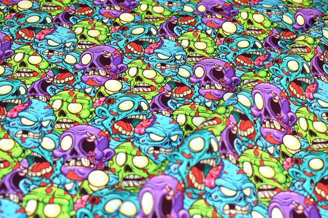 Blue Walking Dead - CC395 Halloween Fabric