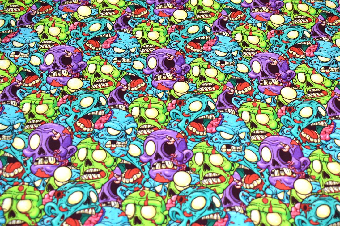 Blue Walking Dead - CC395 Halloween Fabric