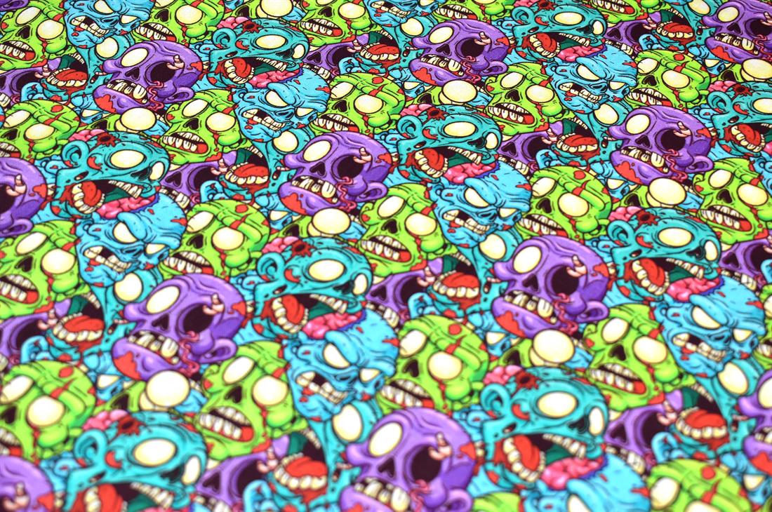 Blue Walking Dead - CC395 Halloween Fabric