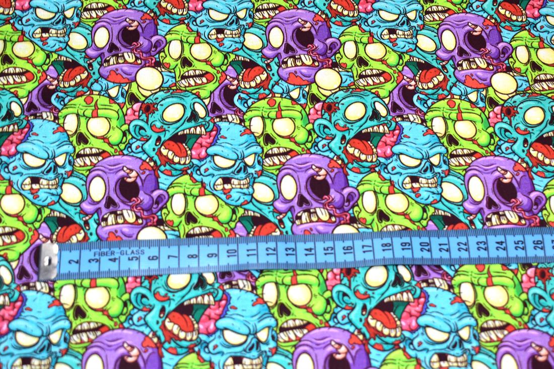 Blue Walking Dead - CC395 Halloween Fabric