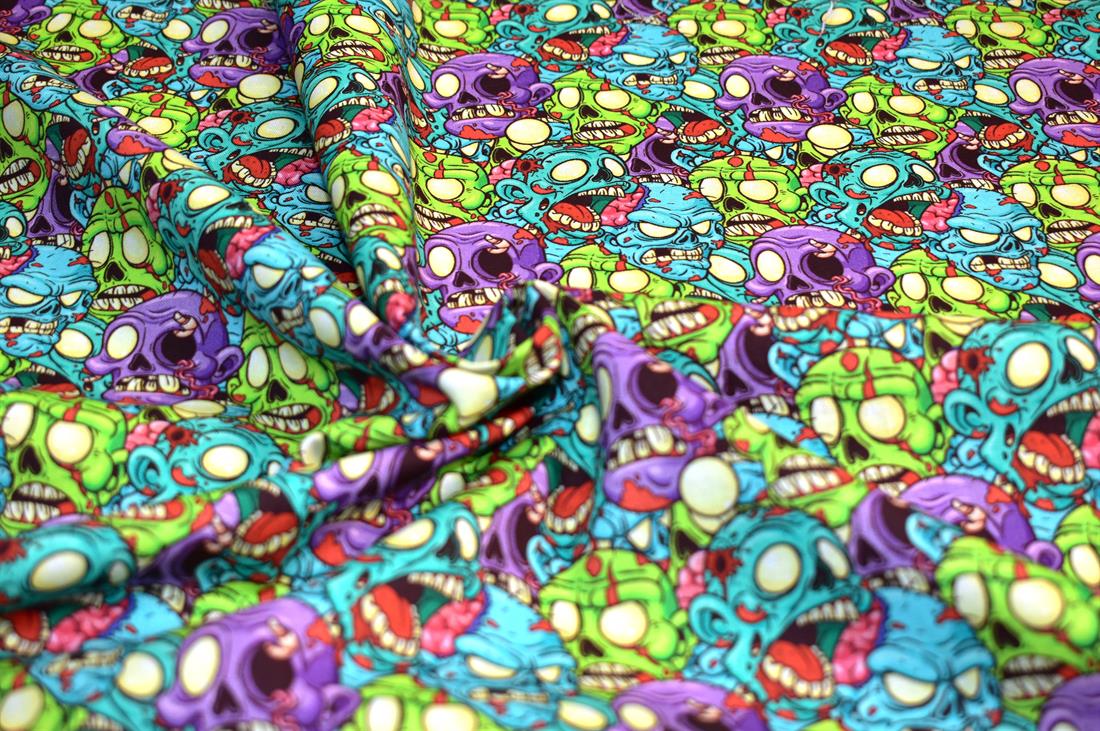 Blue Walking Dead - CC395 Halloween Fabric