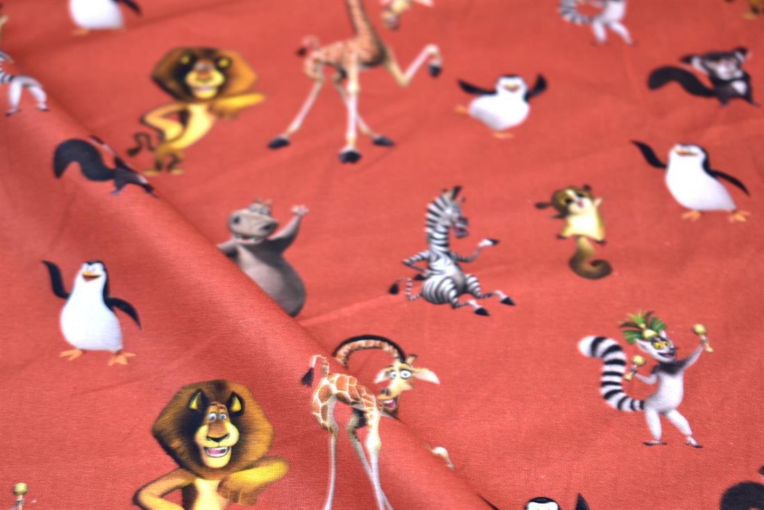 Rust Printed 100% Cotton Poplin