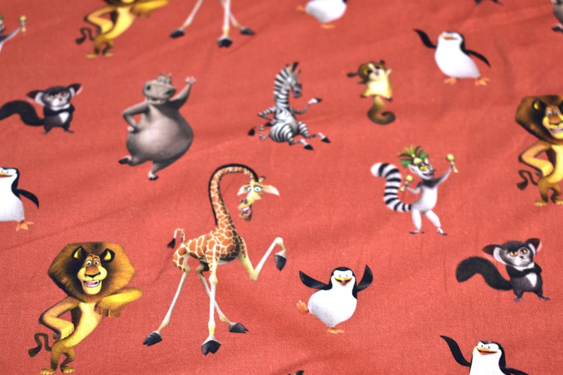 Rust Printed 100% Cotton Poplin