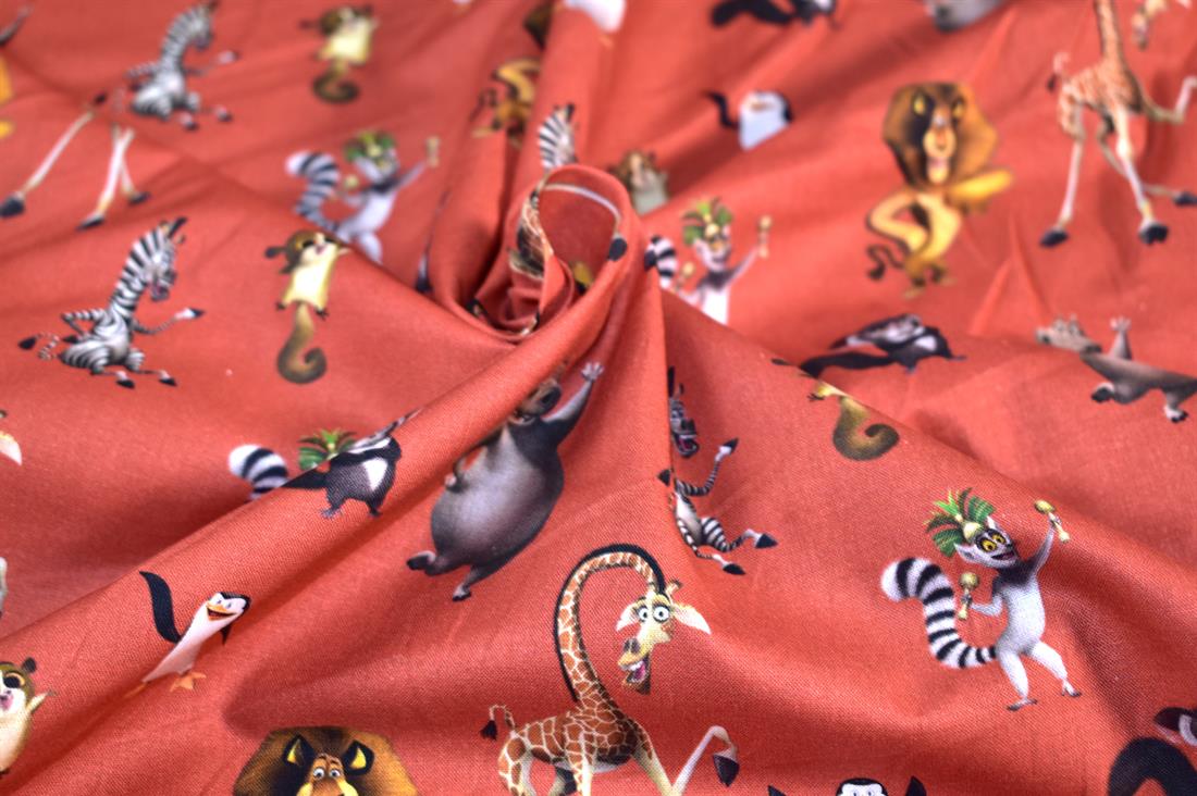 Rust Printed 100% Cotton Poplin