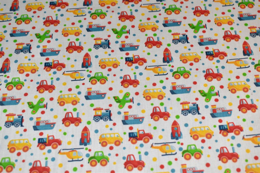White Printed 100% Cotton Fabric Material