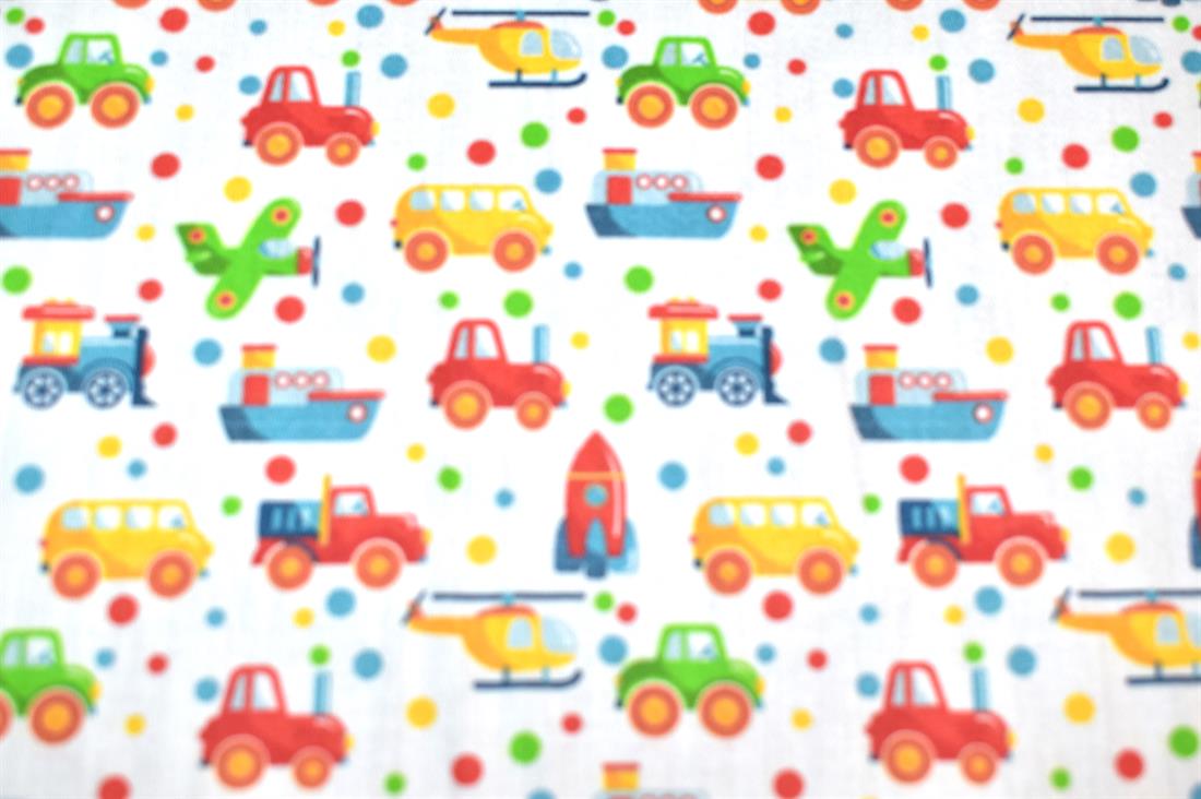 White Printed 100% Cotton Fabric Material