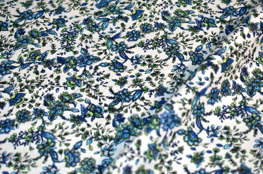 White Printed 100% Cotton Fabric