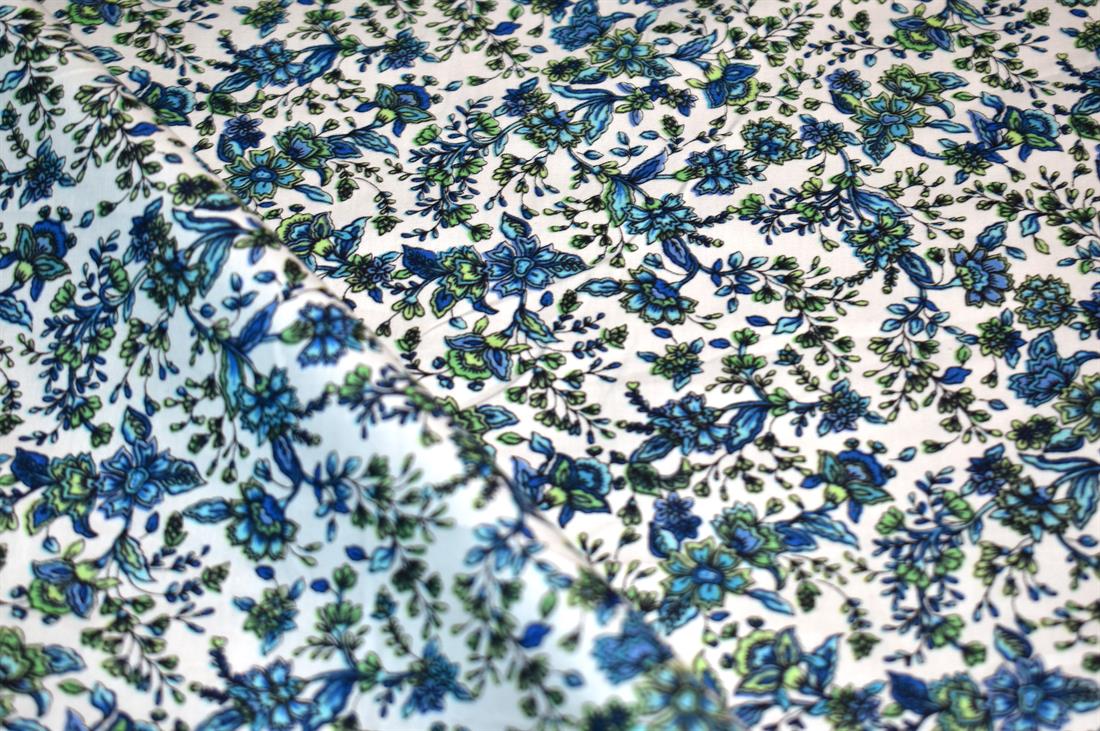 White Printed 100% Cotton Fabric
