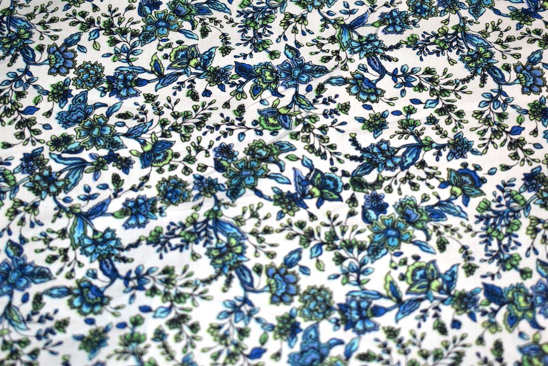 White Printed 100% Cotton Fabric