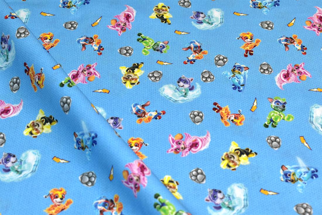 Blue Little Johnny Printed 100% Cotton Fabric
